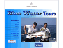 Tablet Screenshot of bluewaterfishing.com